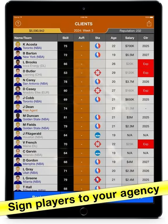 Изображение игры: Basketball Agent: Manager Sim