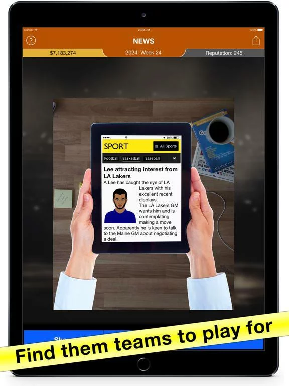 Изображение игры: Basketball Agent: Manager Sim