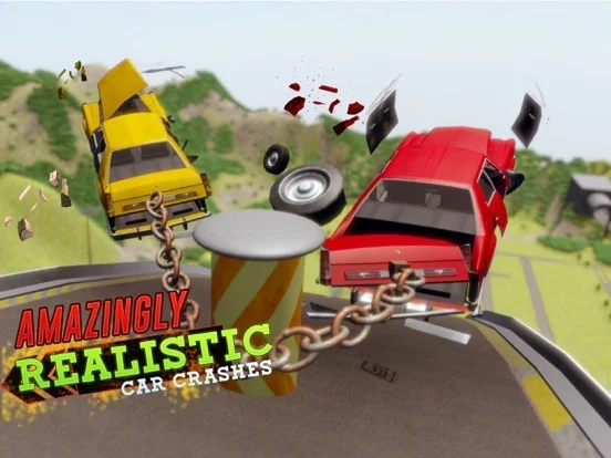Изображение игры: Chained Car Crash Beam Driving