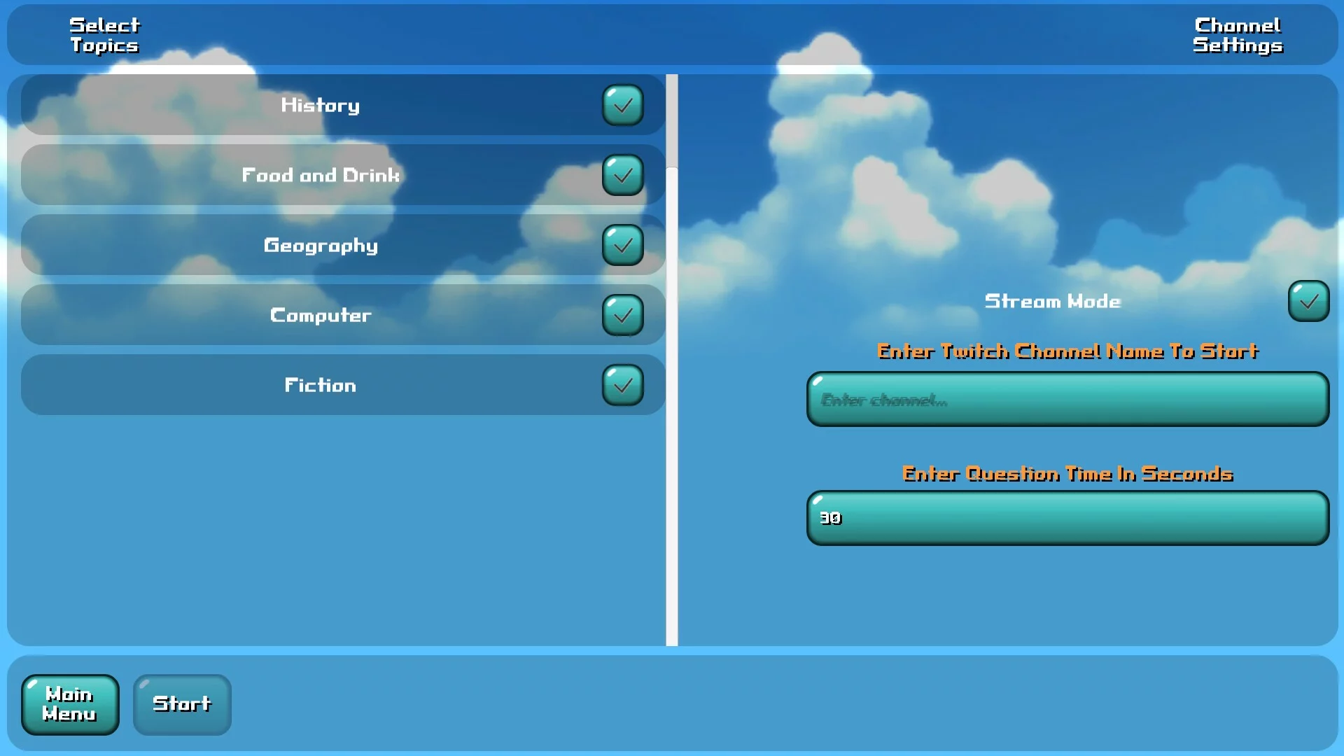 Изображение игры: Chat Millions - Stream Quiz Game