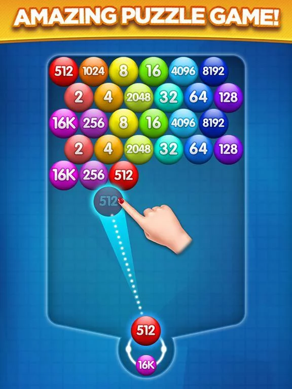 Изображение игры: Number Bubble Shooter.