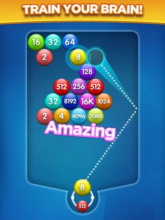 Изображение игры: Number Bubble Shooter.