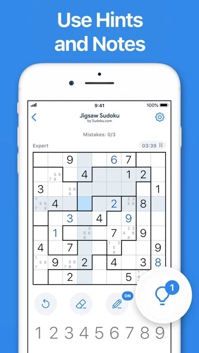 Изображение игры: Jigsaw Sudoku by Sudoku.com