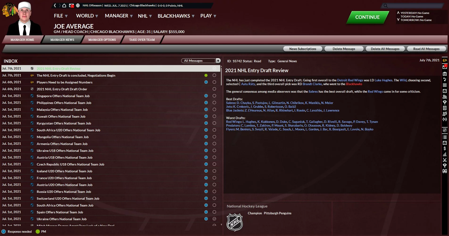 Изображение игры: Franchise Hockey Manager 7
