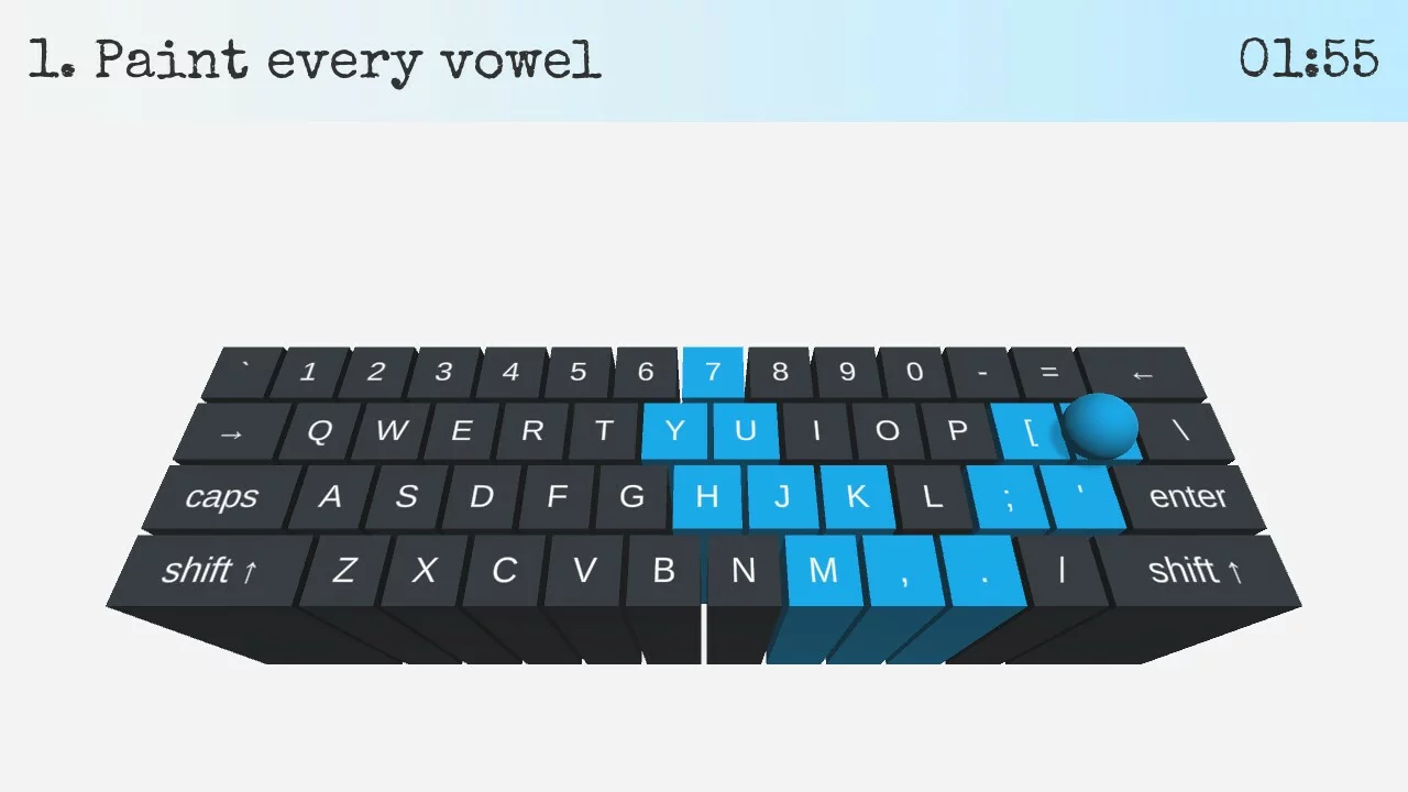 Изображение игры: On Key Up: A Game for Keyboards