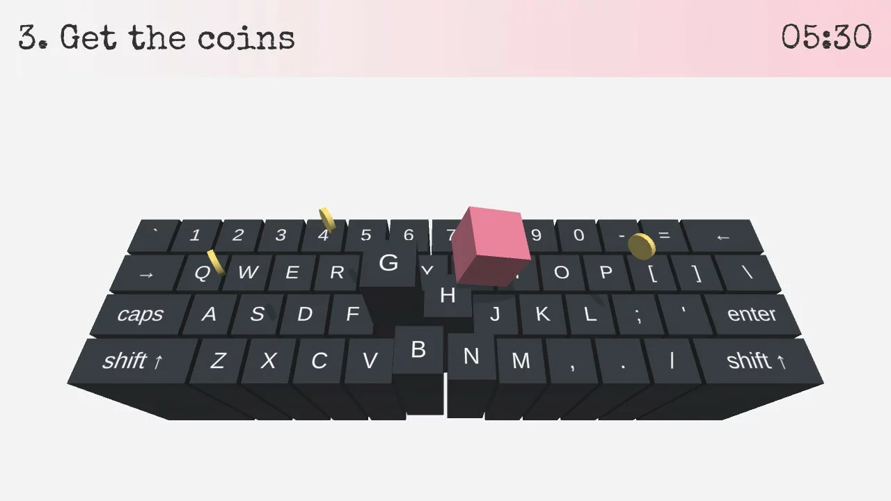 Изображение игры: On Key Up: A Game for Keyboards