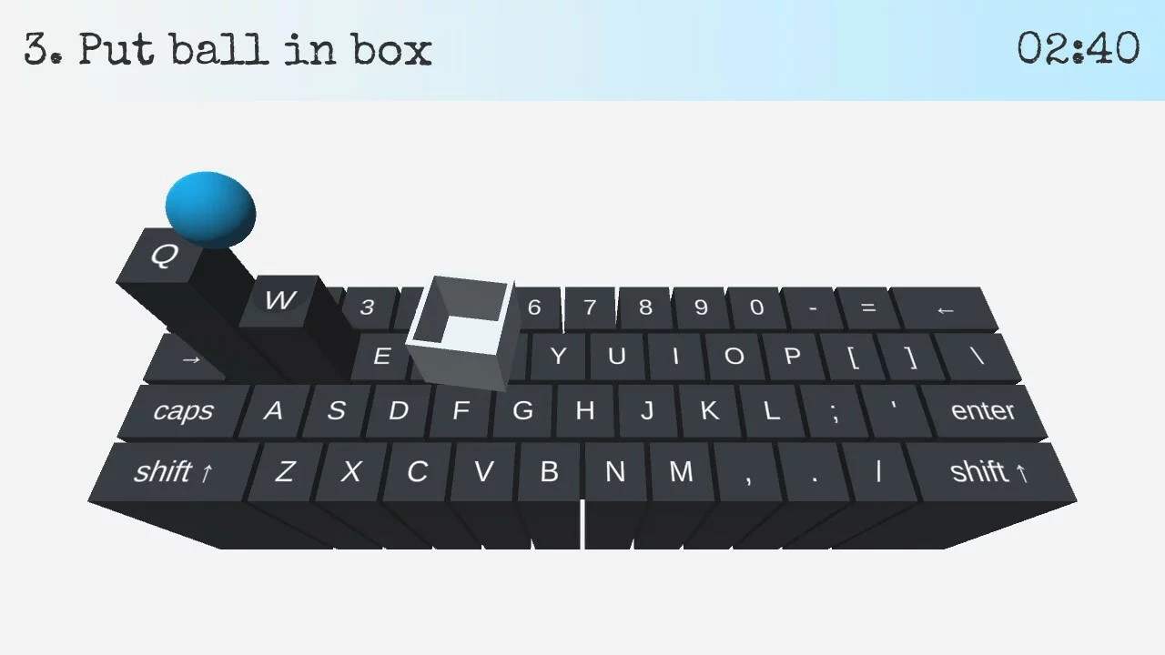 Изображение игры: On Key Up: A Game for Keyboards