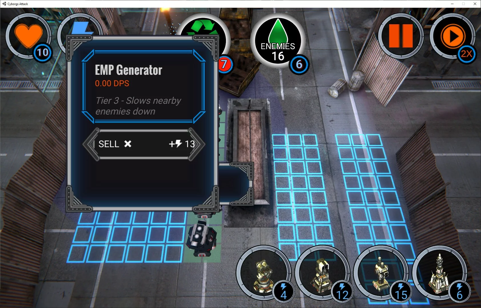 Изображение игры: Cyborgs Attack