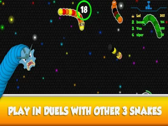 Изображение игры: Snaky .io - MMO Worm Game
