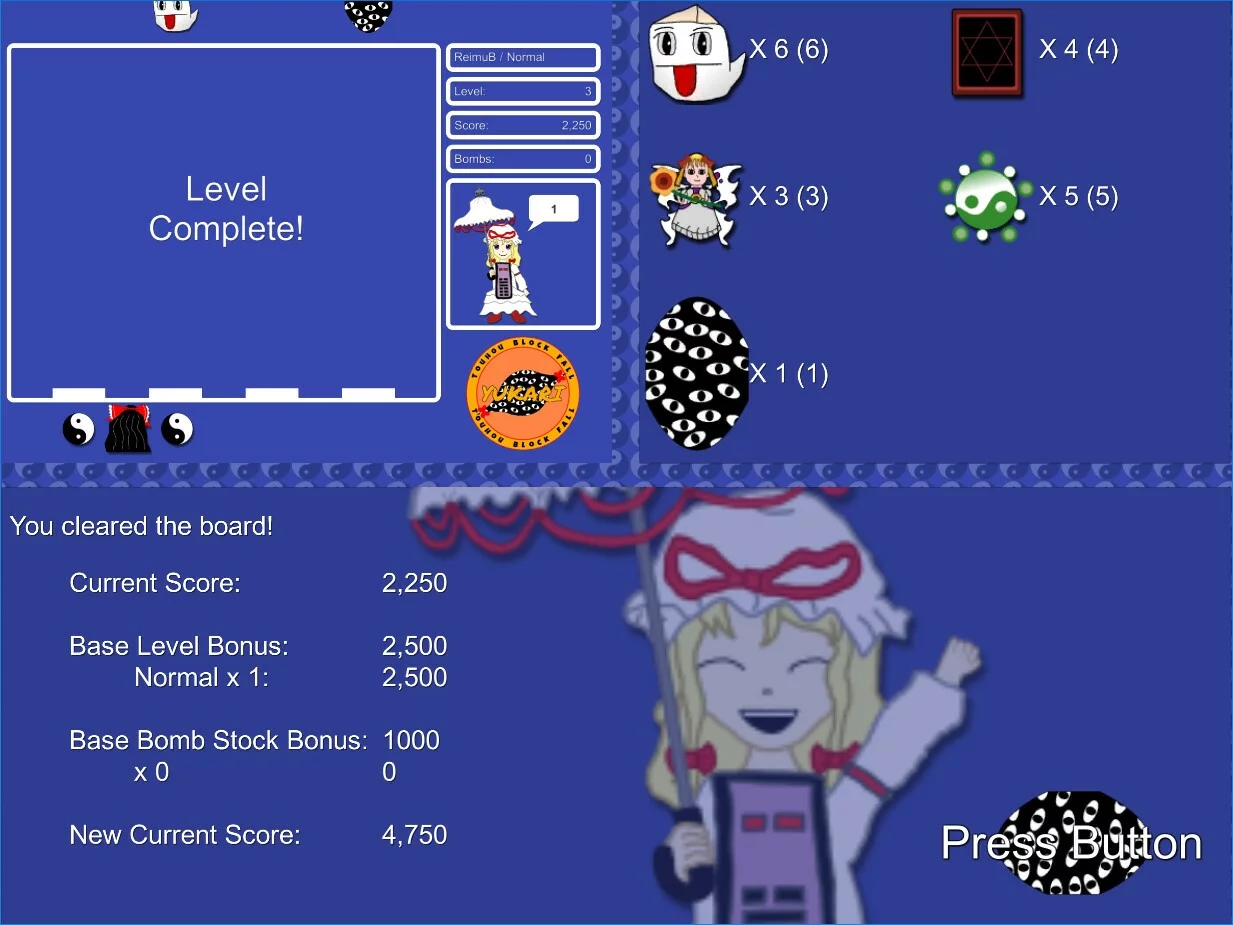 Изображение игры: Touhou Block Fall ~ Yukari