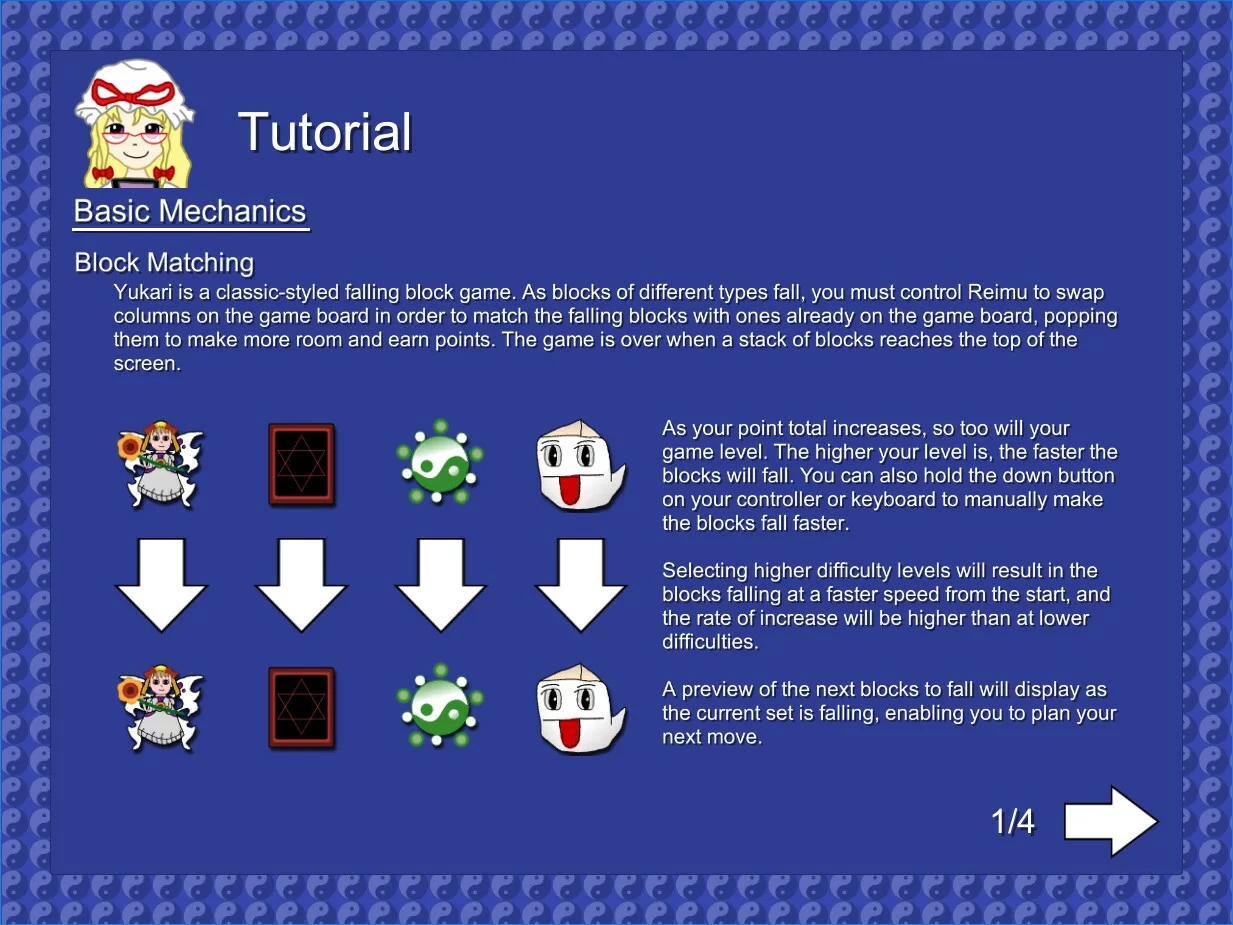 Изображение игры: Touhou Block Fall ~ Yukari