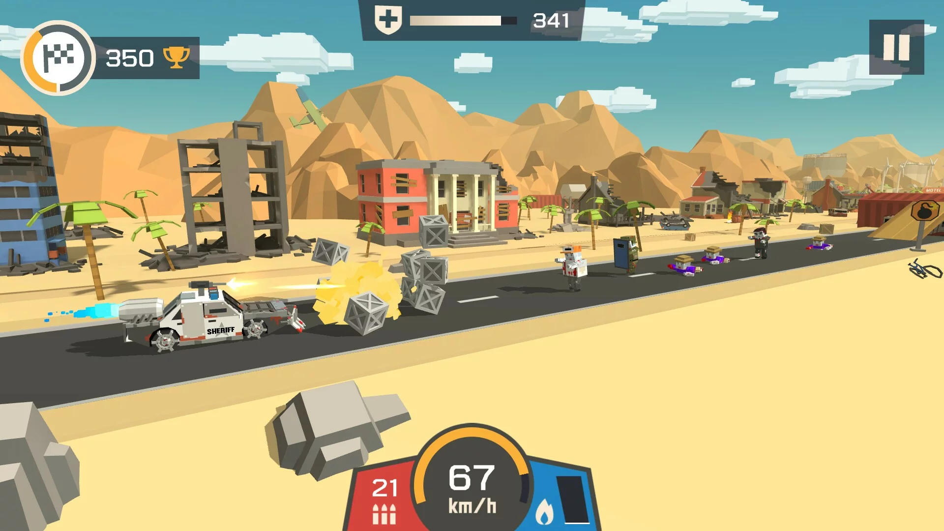 Изображение игры: Zombie Derby: Pixel Survival