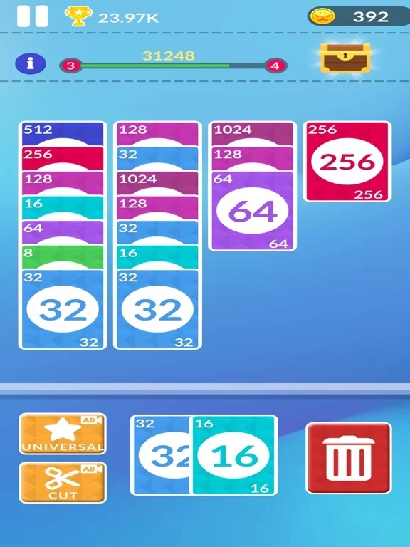 Изображение игры: 2048 Merge Card
