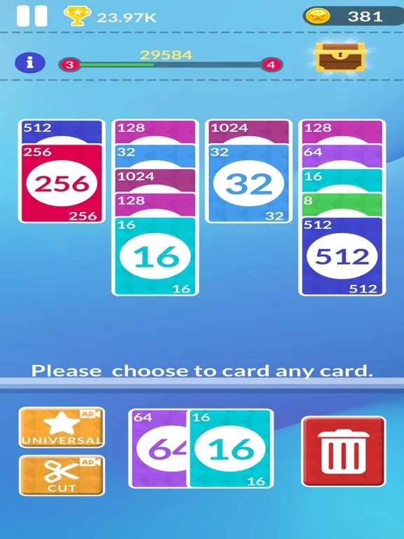 Изображение игры: 2048 Merge Card