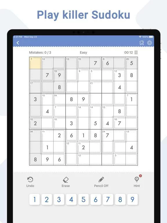Изображение игры: Killer Sudoku - Brain Puzzles+