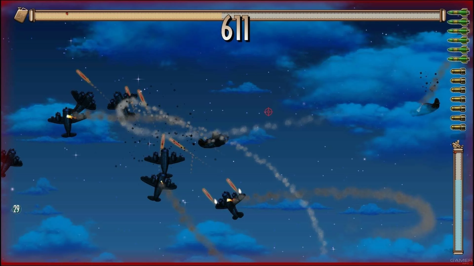 Изображение игры: Rogue Aces Deluxe - 2D aerial combat with local multiplayer deathmatches