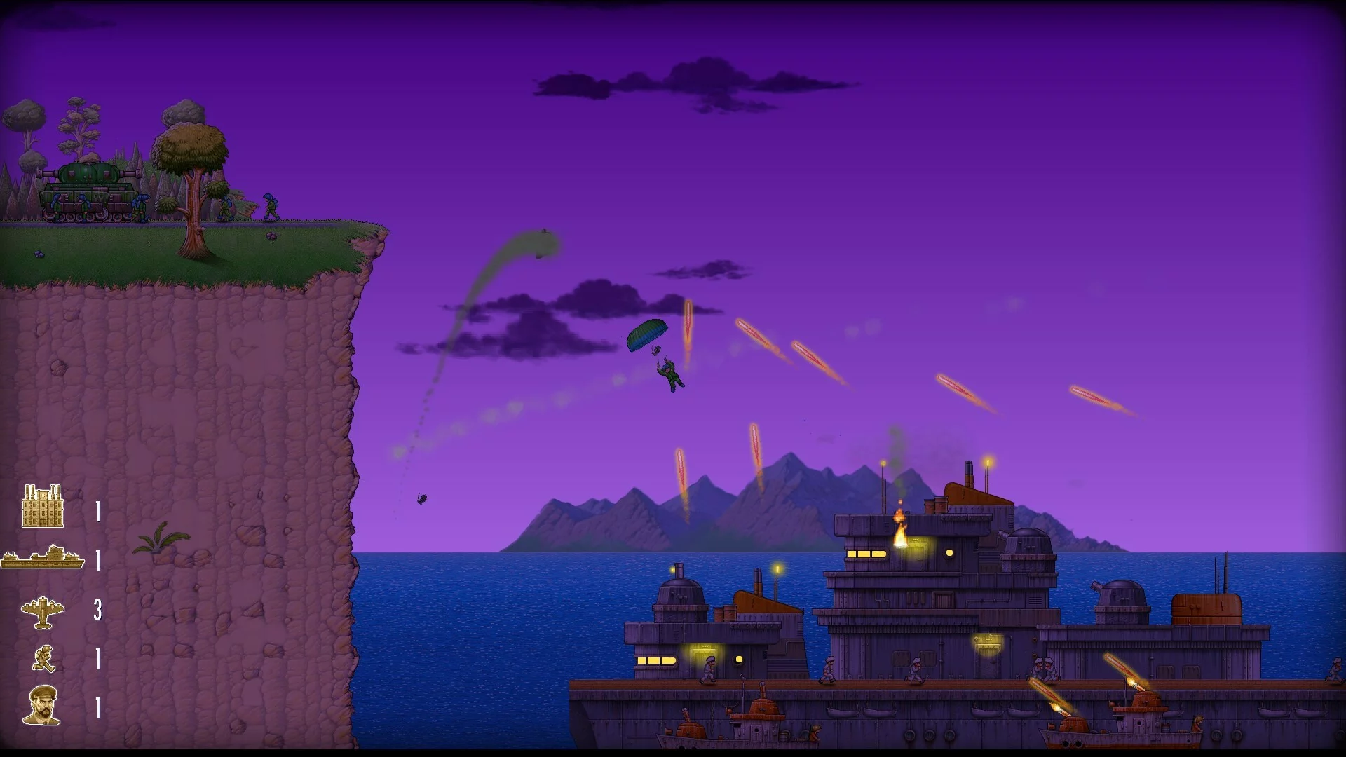 Изображение игры: Rogue Aces Deluxe - 2D aerial combat with local multiplayer deathmatches
