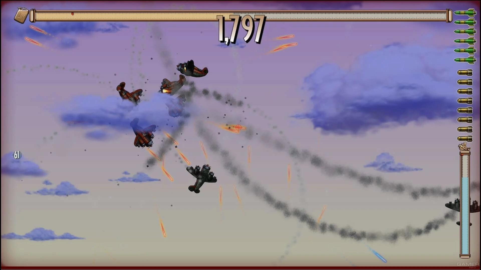 Изображение игры: Rogue Aces Deluxe - 2D aerial combat with local multiplayer deathmatches