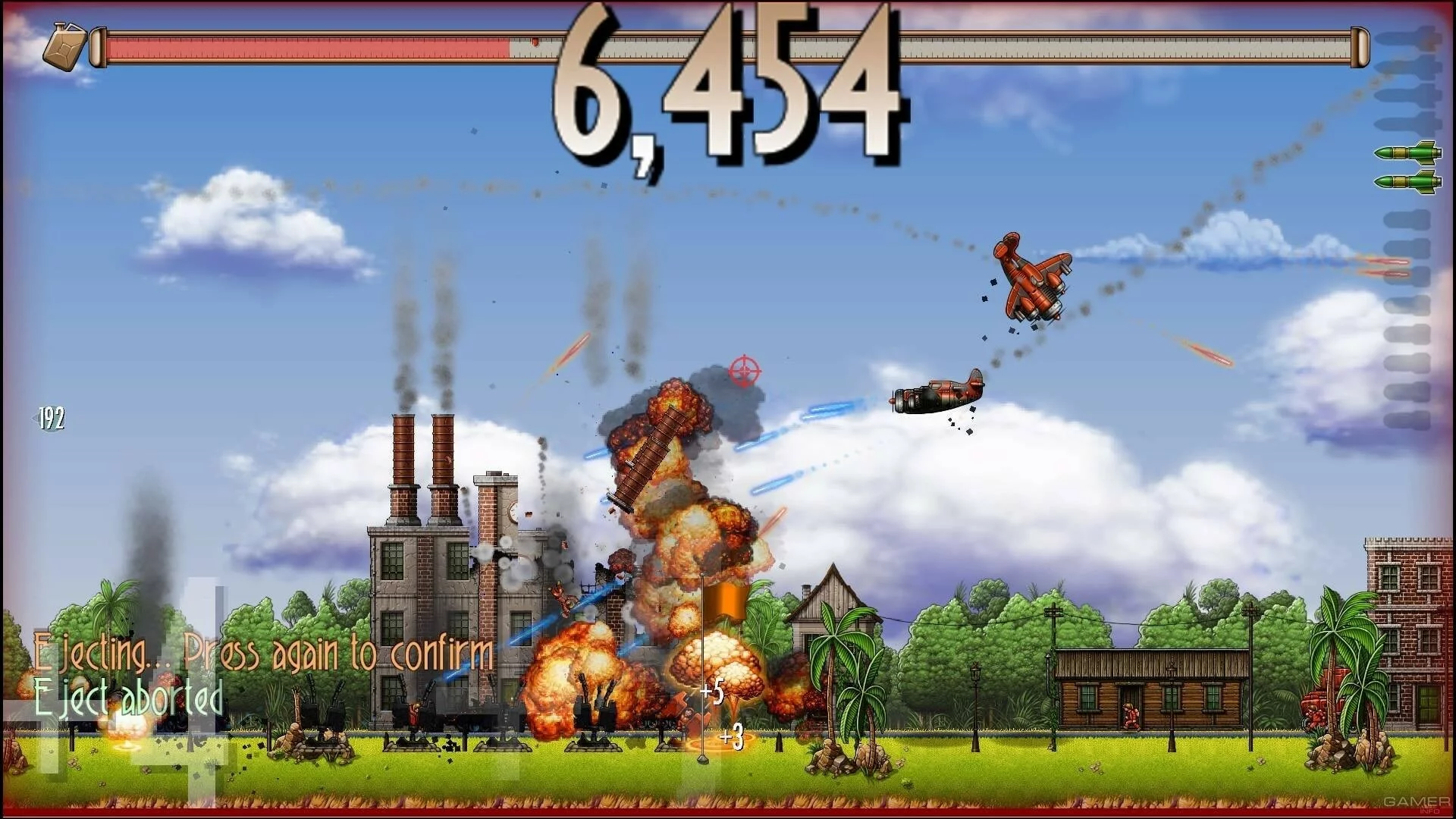 Изображение игры: Rogue Aces Deluxe - 2D aerial combat with local multiplayer deathmatches