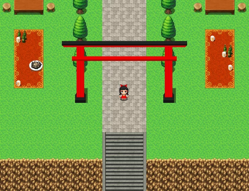 Изображение игры: Reimu's Weird little adventure