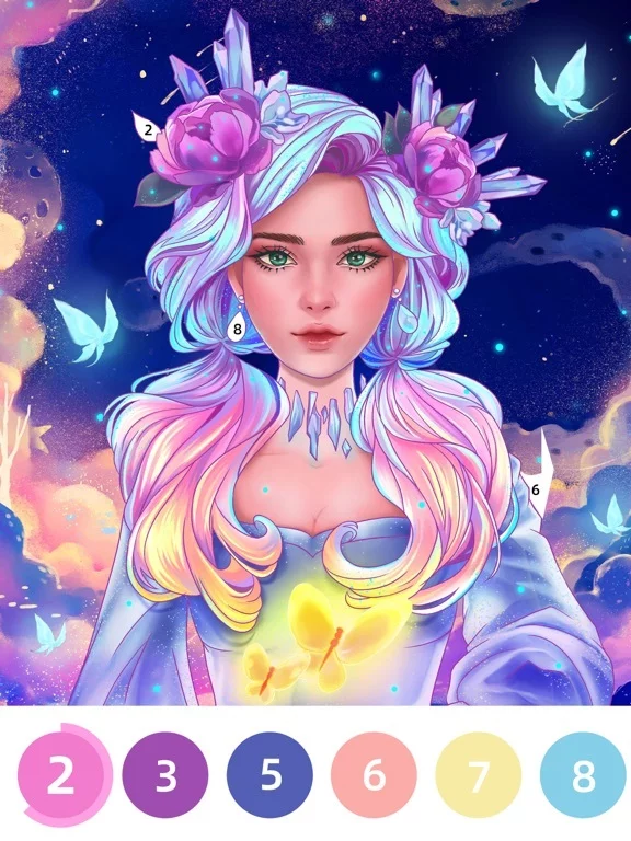 Изображение игры: Flower Coloring Number Artbook