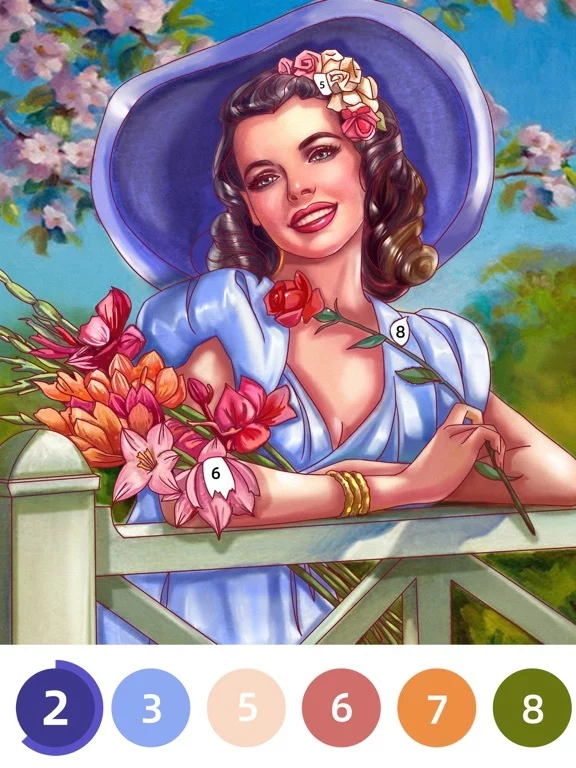 Изображение игры: Flower Coloring Number Artbook