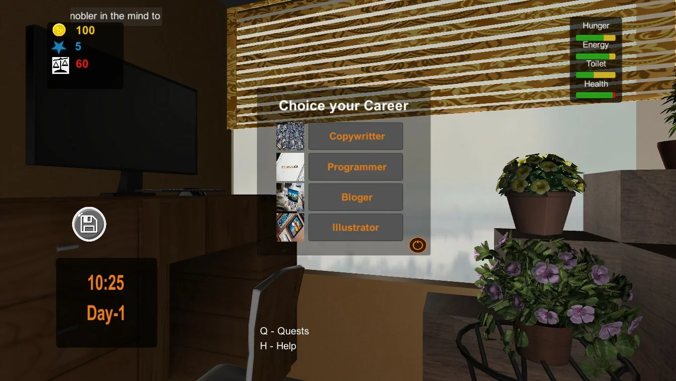 Изображение игры: Quarantine simulator