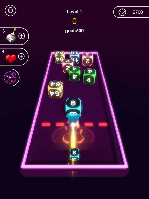 Изображение игры: Neon Cubes 2048