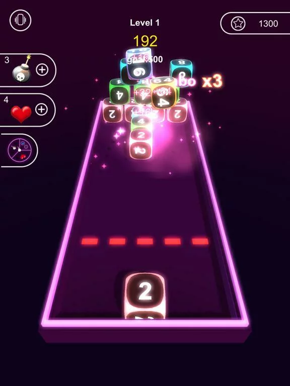 Изображение игры: Neon Cubes 2048