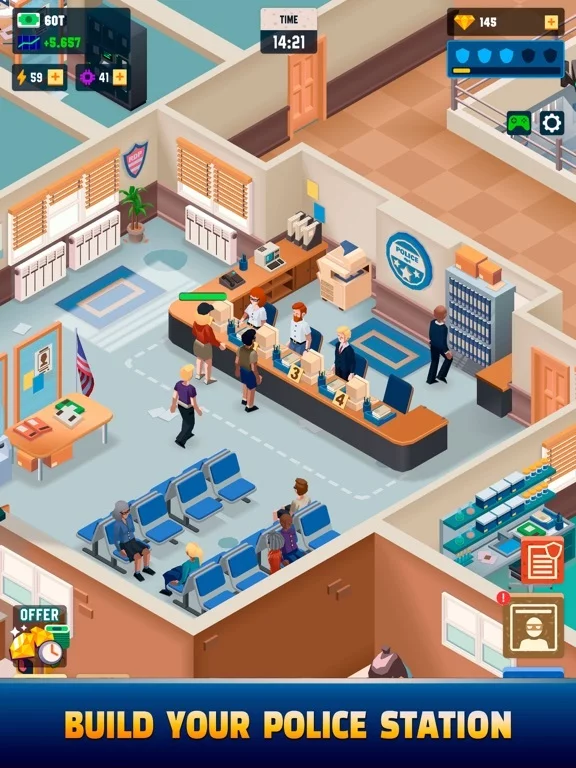 Изображение игры: Idle Police Tycoon - Cops Game