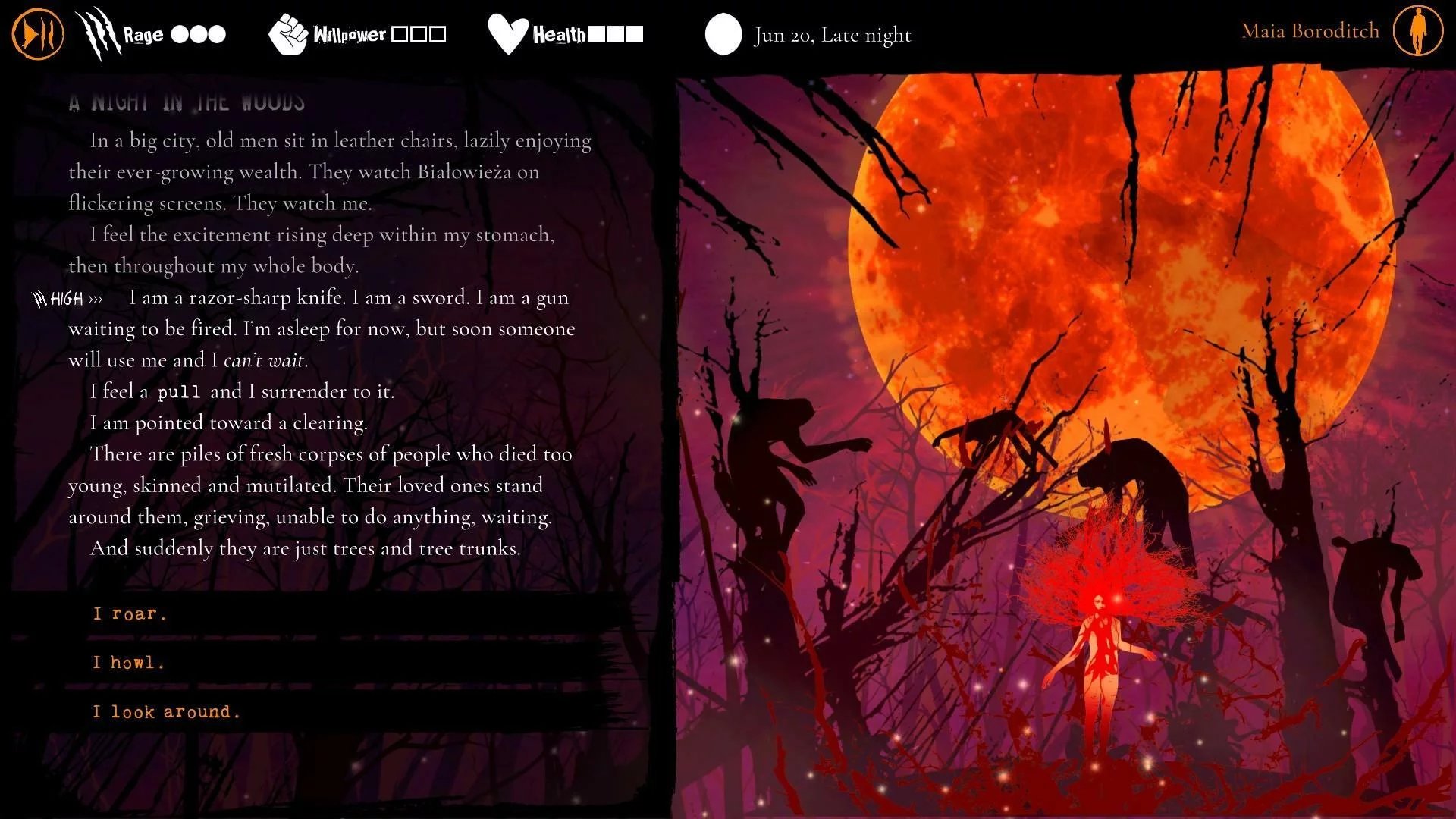 Изображение игры: Werewolf: the Apocalypse - Heart of the Forest Demo
