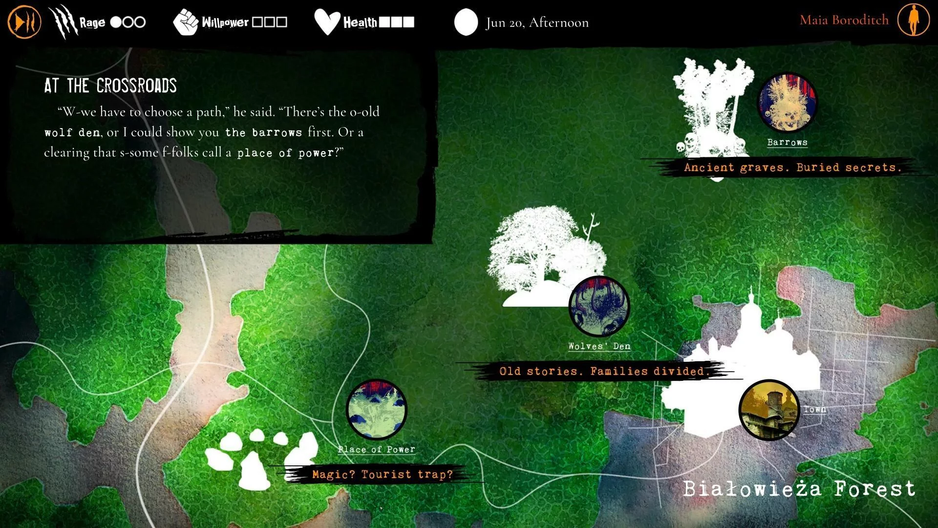 Изображение игры: Werewolf: the Apocalypse - Heart of the Forest Demo