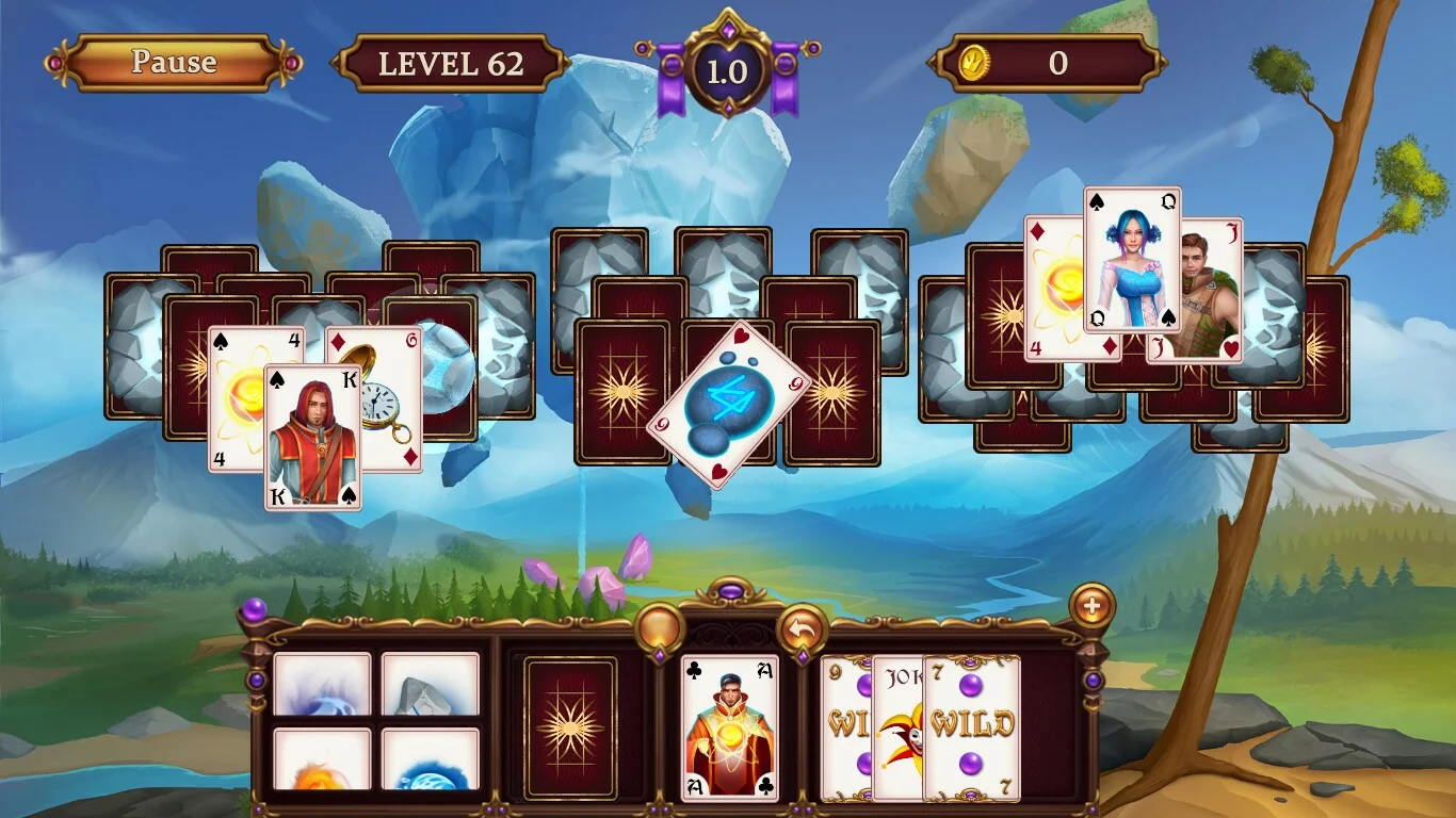Изображение игры: Solitaire. Elemental Wizards