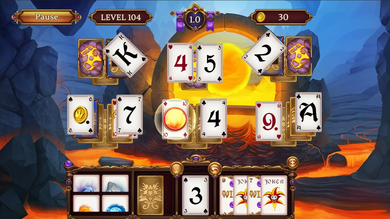 Изображение игры: Solitaire. Elemental Wizards