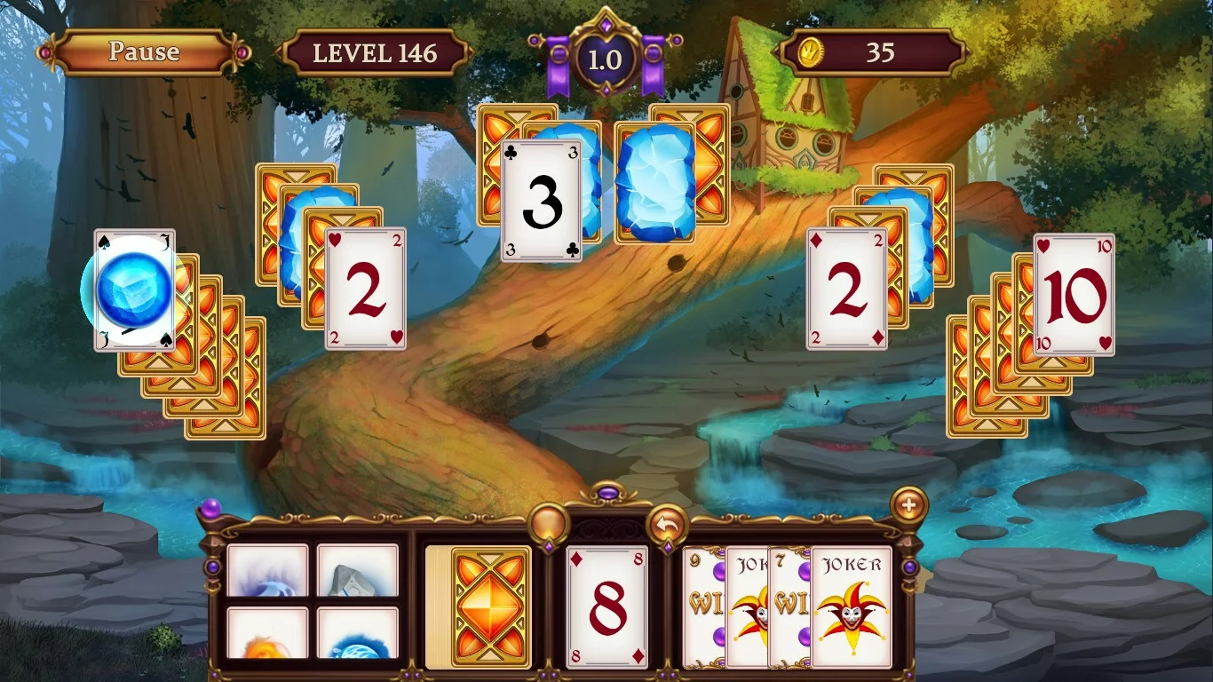 Изображение игры: Solitaire. Elemental Wizards