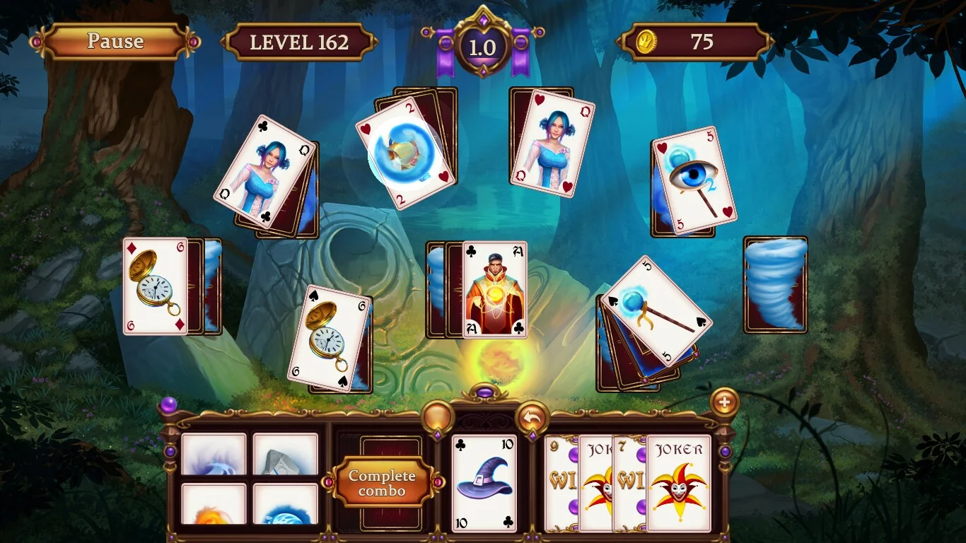 Изображение игры: Solitaire. Elemental Wizards