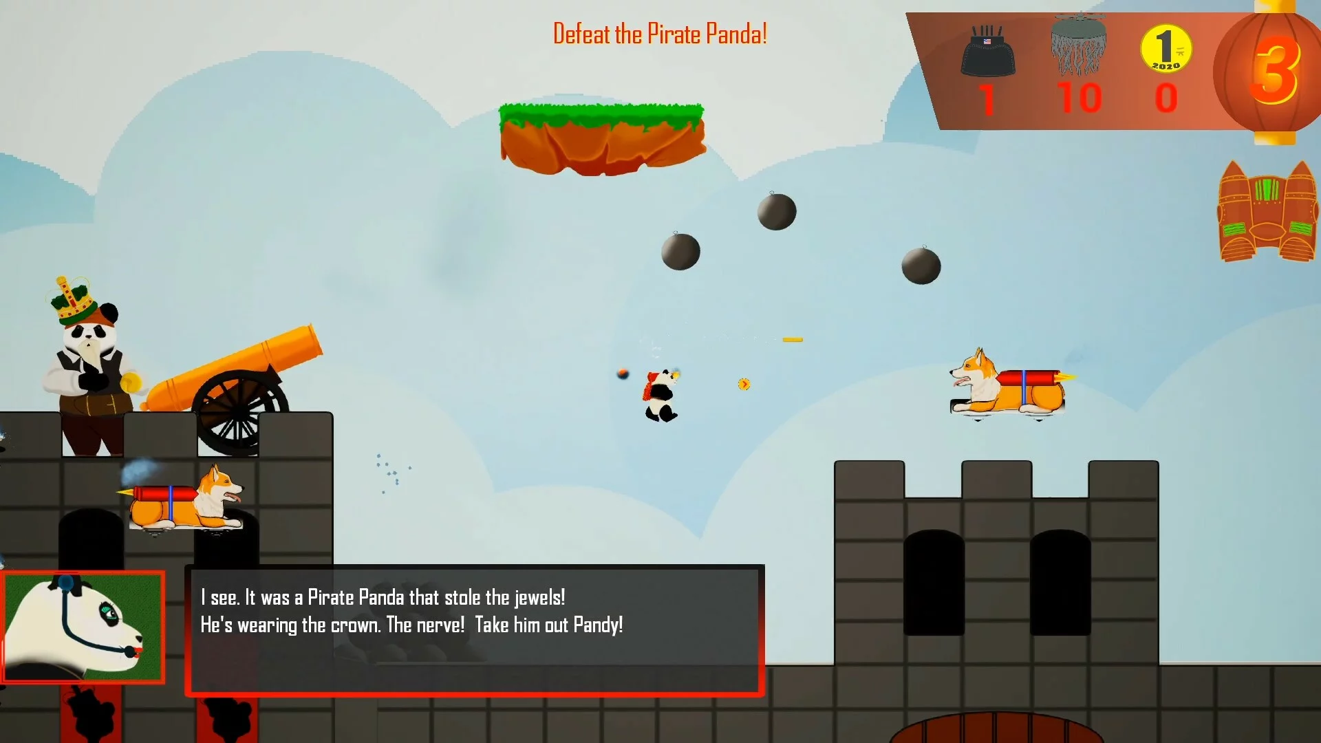 Изображение игры: Rocket Panda Panic