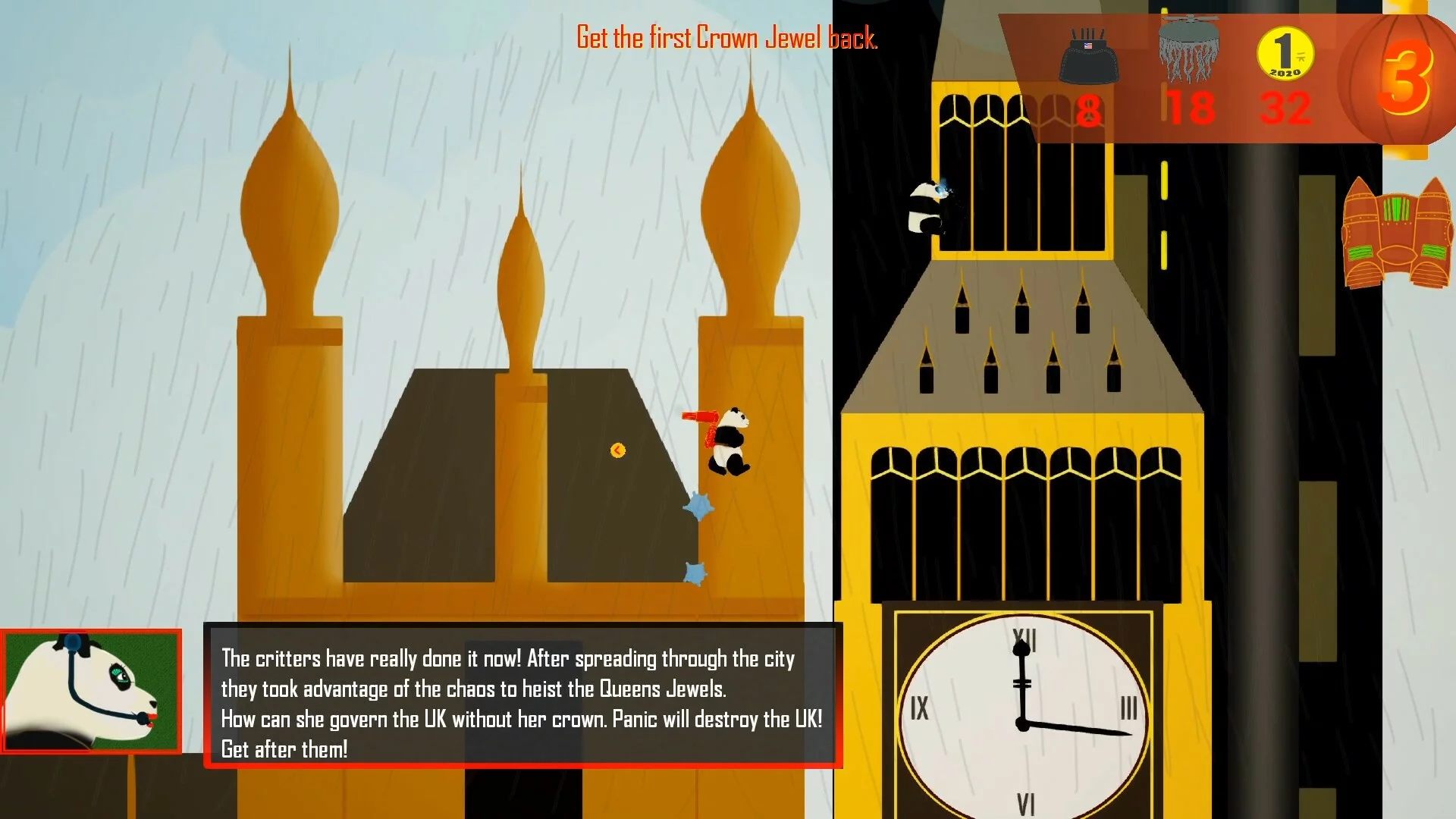 Изображение игры: Rocket Panda Panic