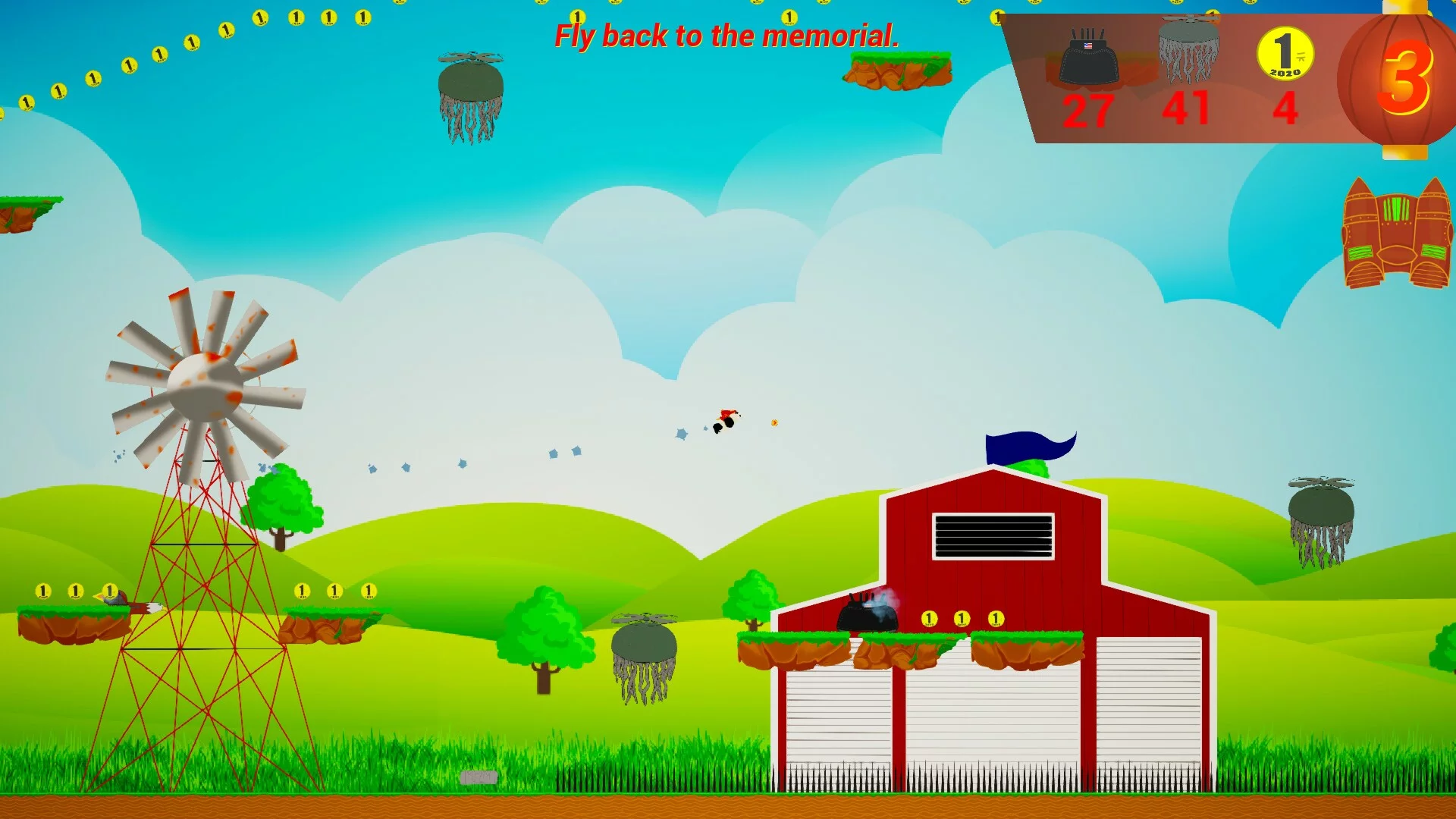 Изображение игры: Rocket Panda Panic