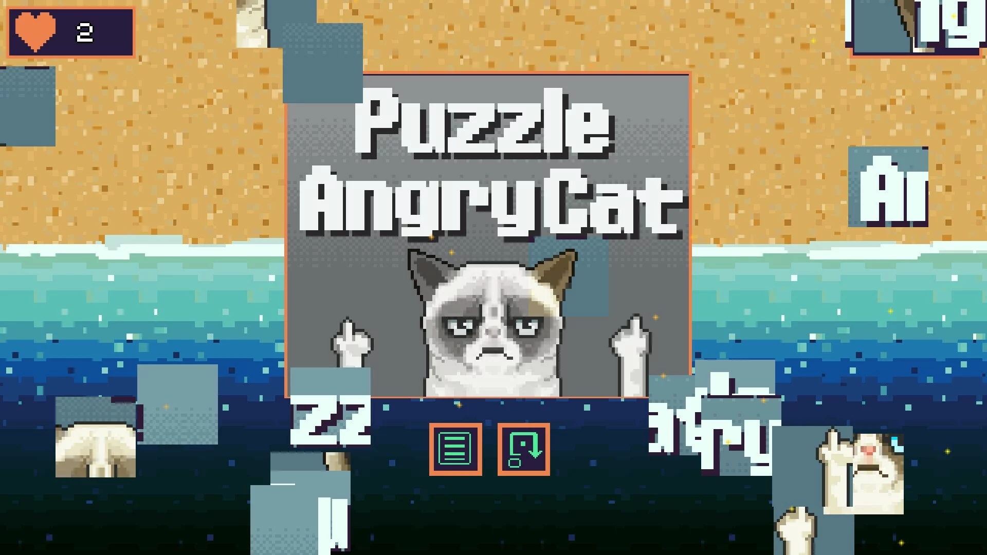Изображение игры: Puzzle Angry Cat