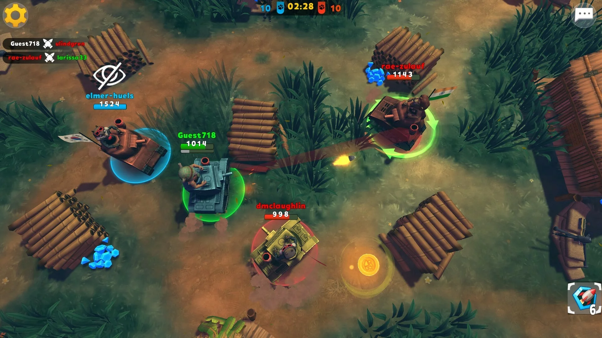 Изображение игры: Zoo War: 3v3 Tank Online Games