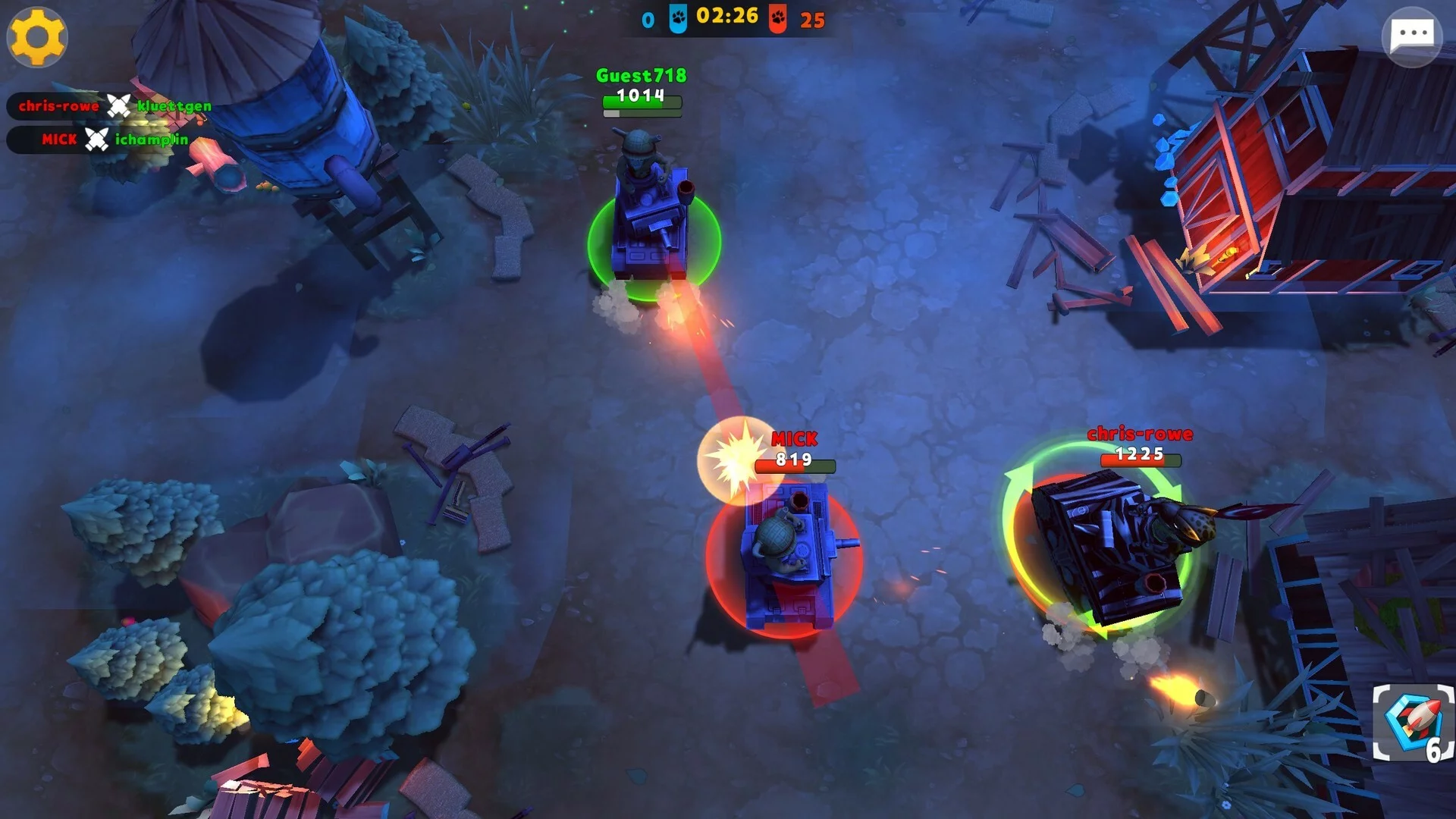 Изображение игры: Zoo War: 3v3 Tank Online Games