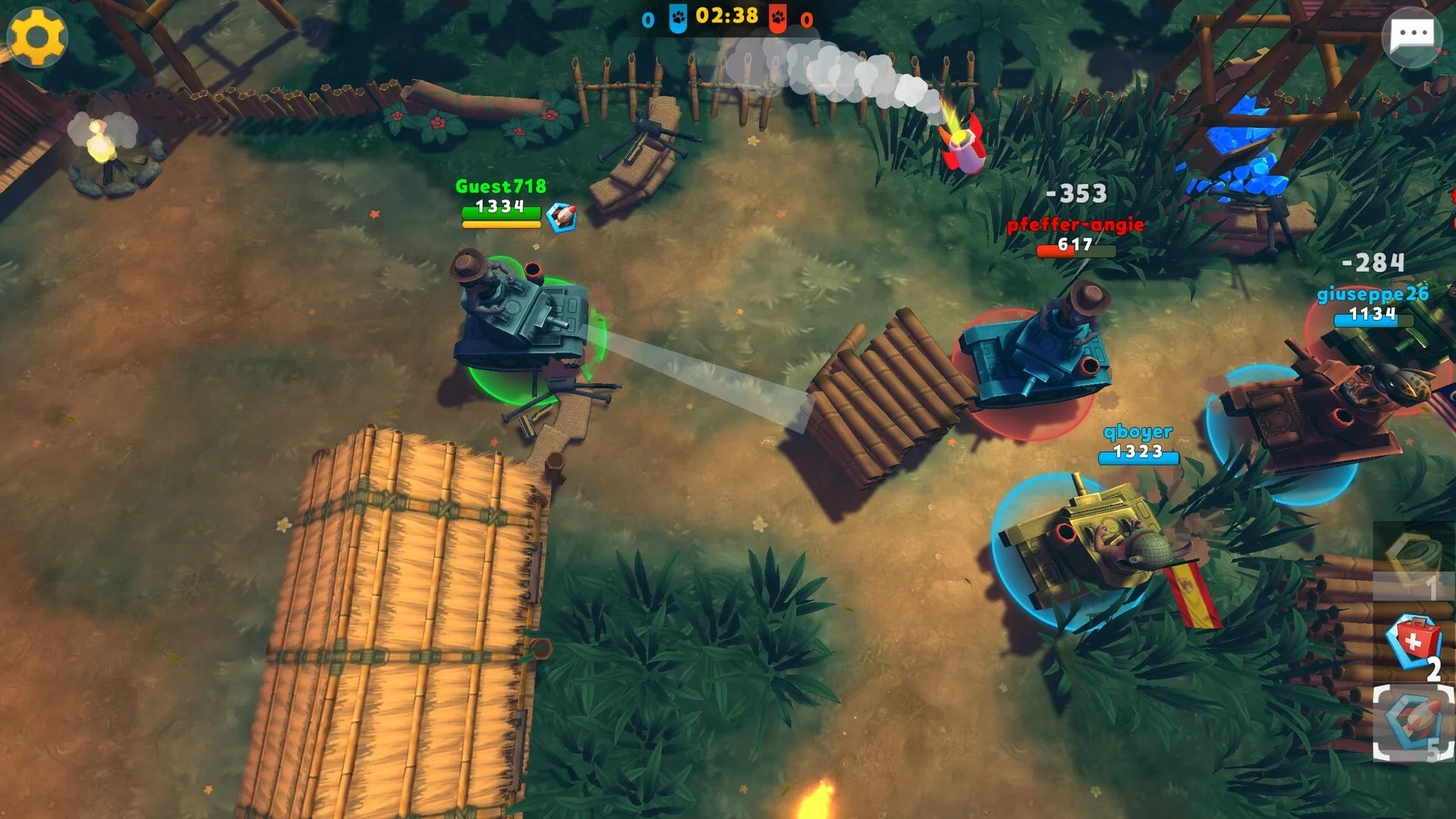 Изображение игры: Zoo War: 3v3 Tank Online Games