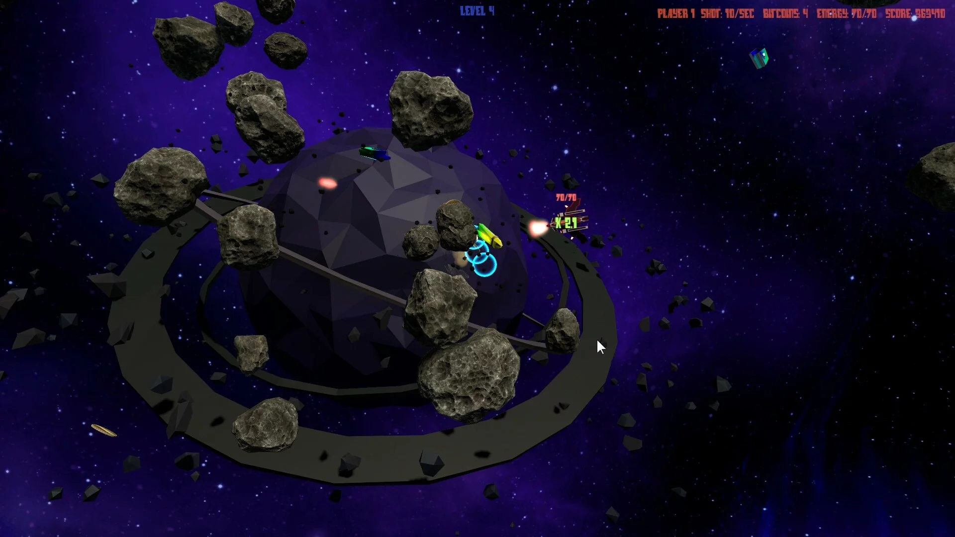 Изображение игры: Asteroids 44 (For Four)