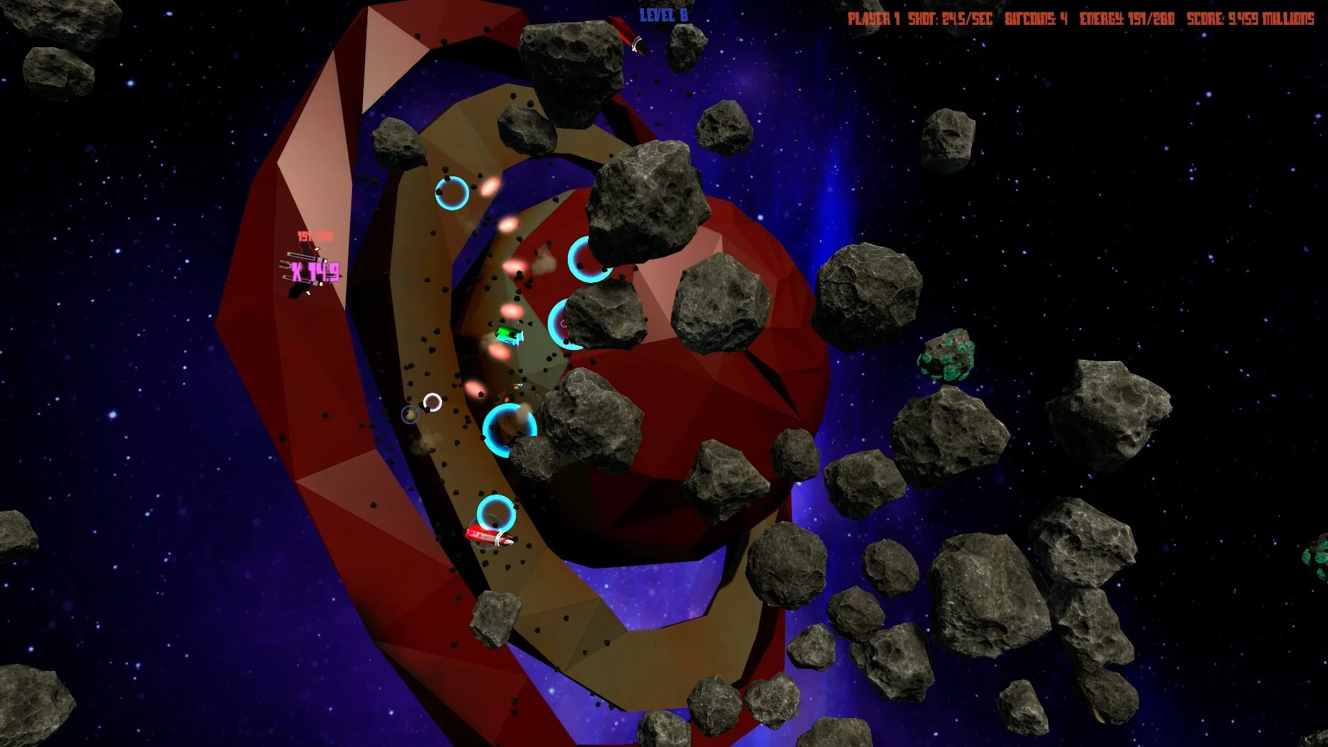Изображение игры: Asteroids 44 (For Four)