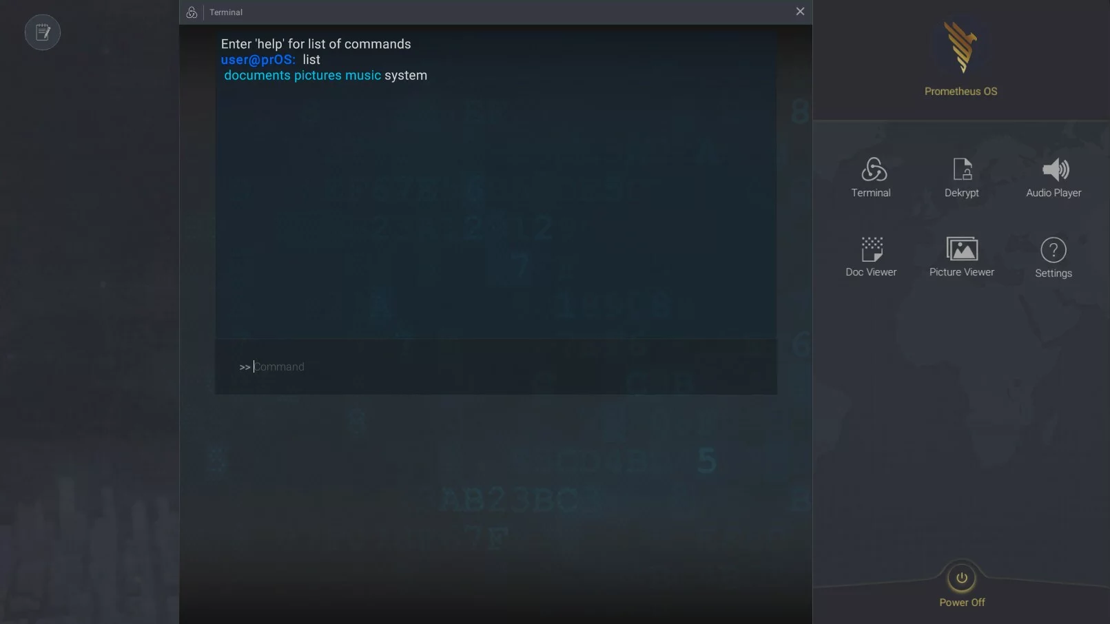 Изображение игры: Prometheus OS