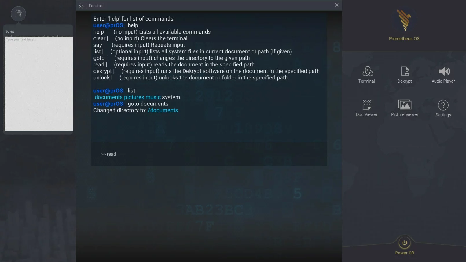 Изображение игры: Prometheus OS