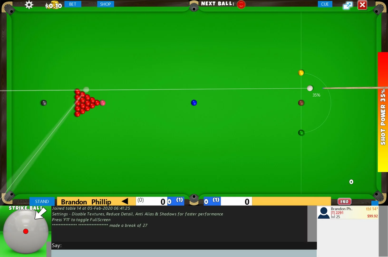 Изображение игры: Flash Snooker Game