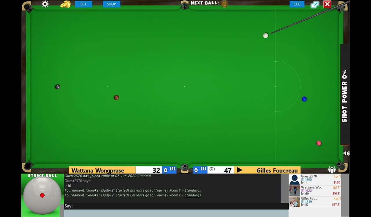 Изображение игры: Flash Snooker Game