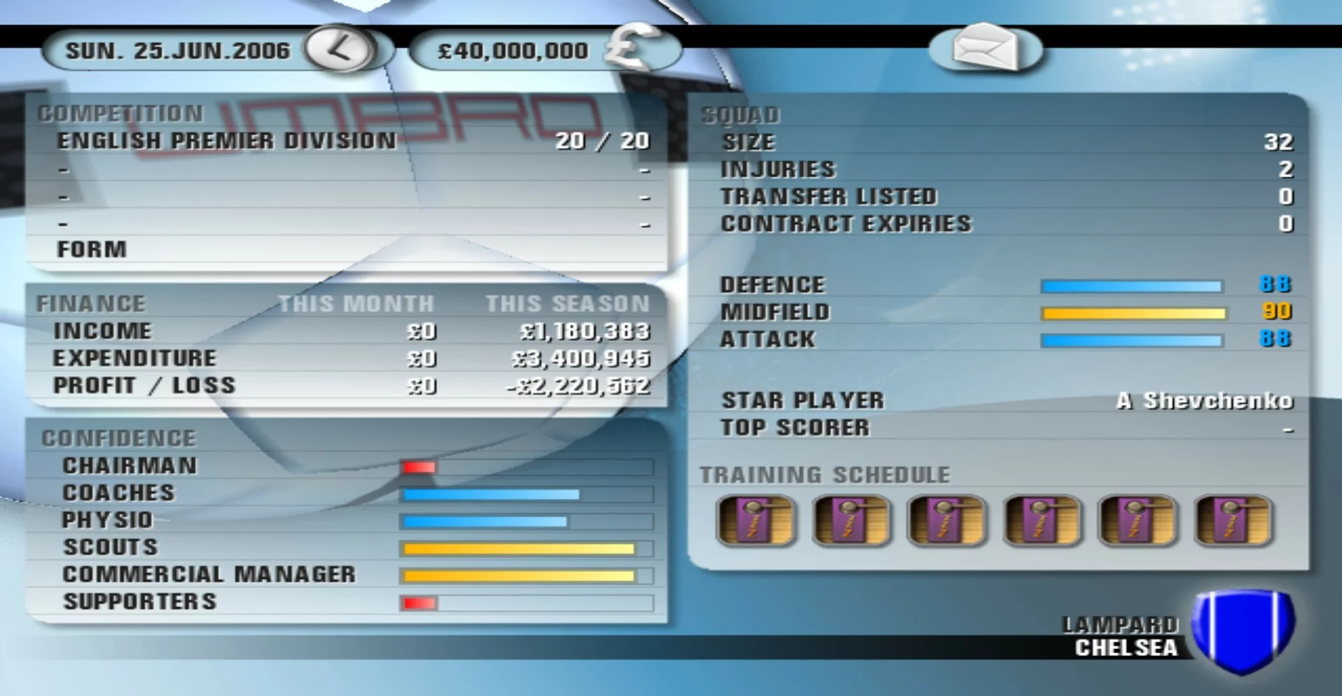 Изображение игры: Premier Manager 06/07